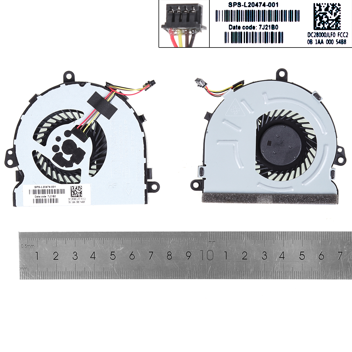 Picture of New Replacement CPU Cooling Fan For HP 15-DB 15Q-DX  C129 C130  L20474-001,ORG L20474-001 Layout